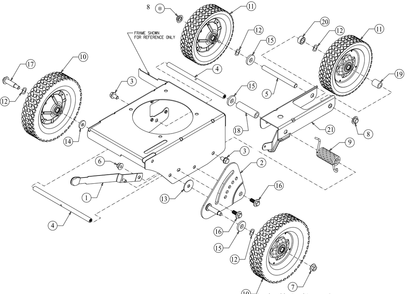 Wheels Diagram and Parts List for LE100 (25B55SD710)(2020) Cub Cadet Edger